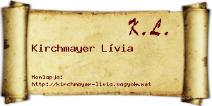 Kirchmayer Lívia névjegykártya